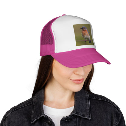 Eastern Bluebird Trucker Cap — Vintage Nature Hat for Birdwatchers