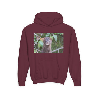 Otter Portrait Youth Hoodie — Cute Nature Animal Sweatshirt for Kids