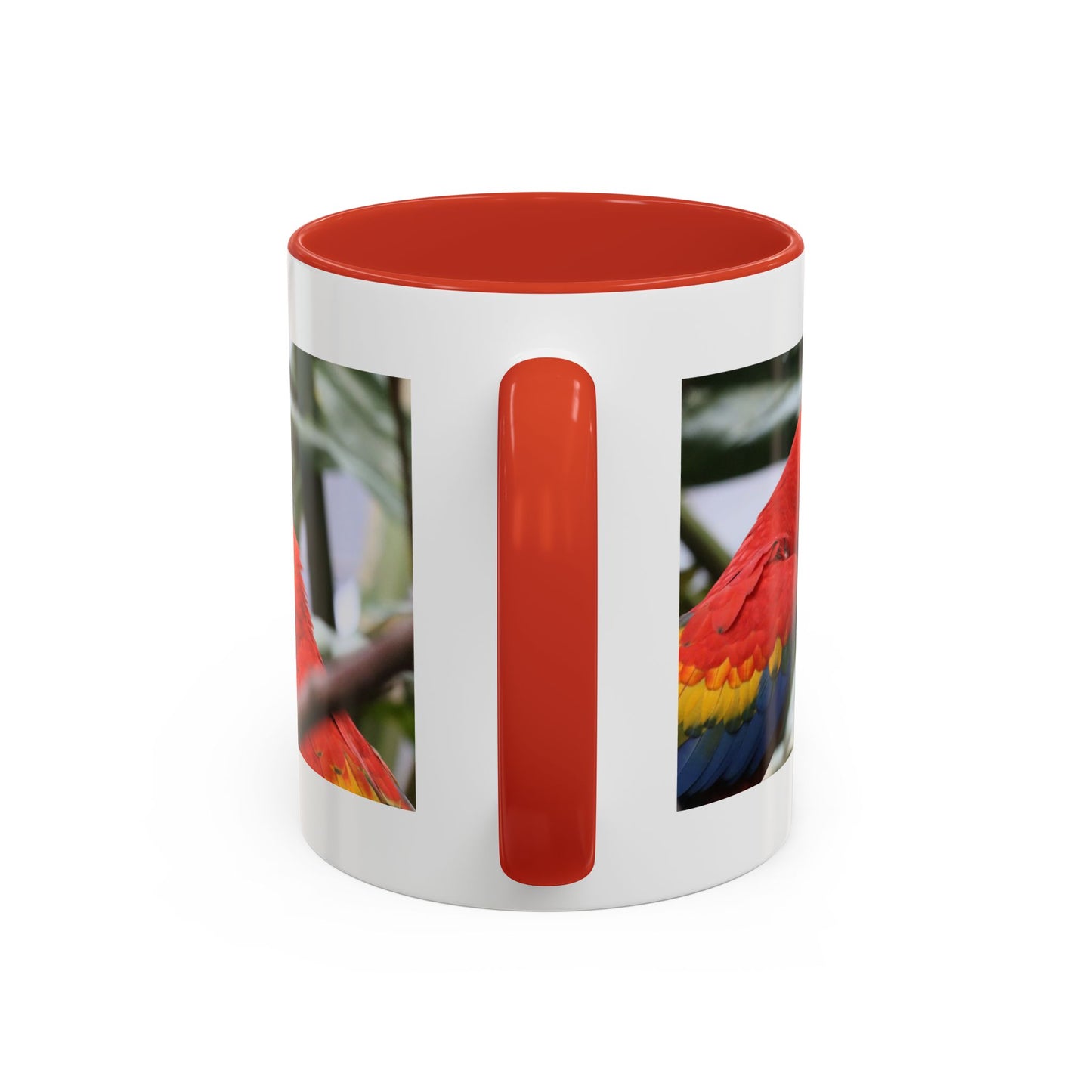 Scarlet Macaw Coffee Mug — Tropical Parrot Accent Mug (11/15oz)
