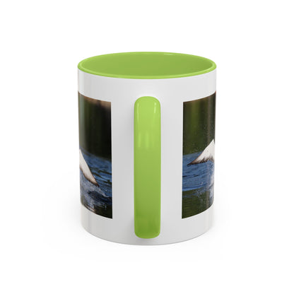 Loons Taking Off Accent Coffee Mug — Wildlife Nature Bird Lover Gift