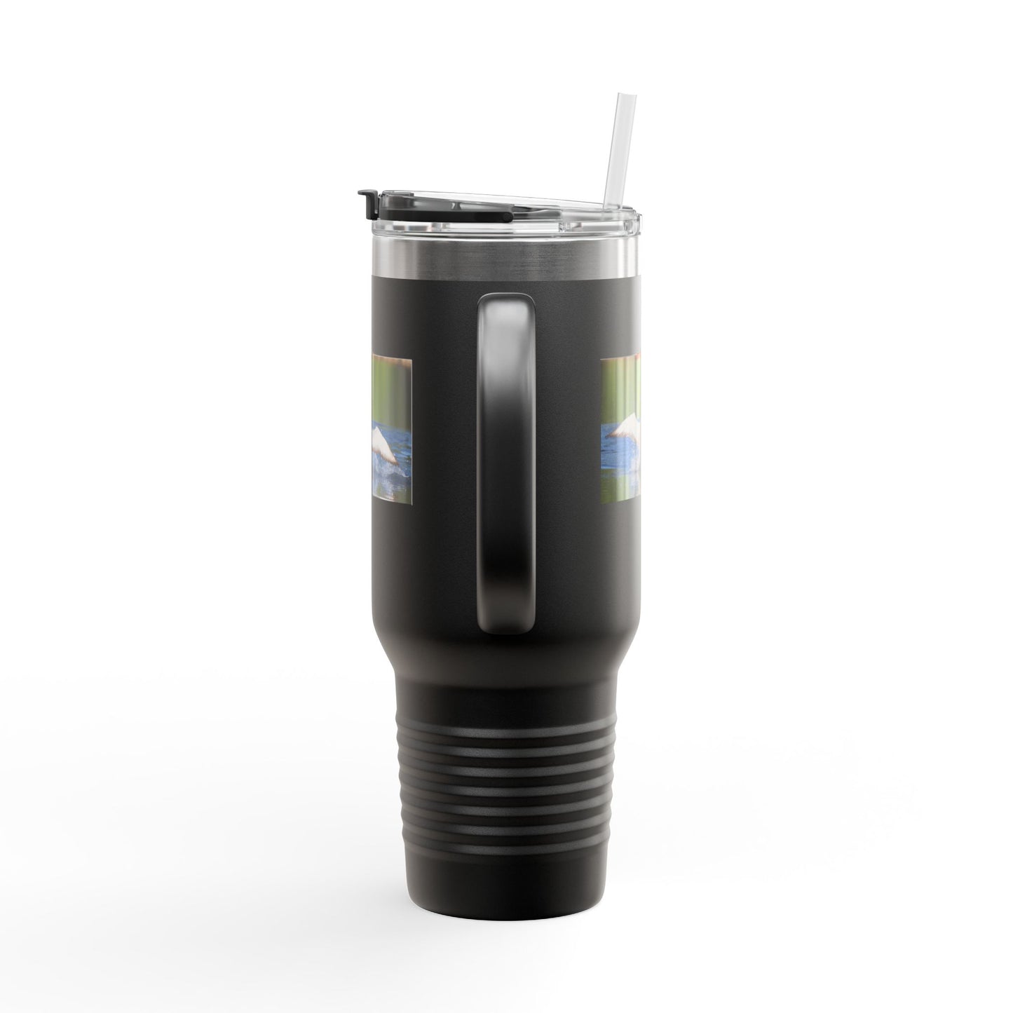 40oz Insulated Travel Mug - Black Guillemot Wildlife Photo