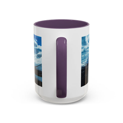 Mountain Landscape Accent Coffee Mug - Snowy Peaks Scenic 11/15oz