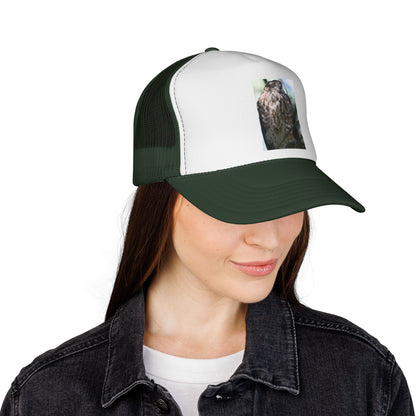 Trucker Hat with Owl Photo — Outdoor Nature Cap for Bird Lovers
