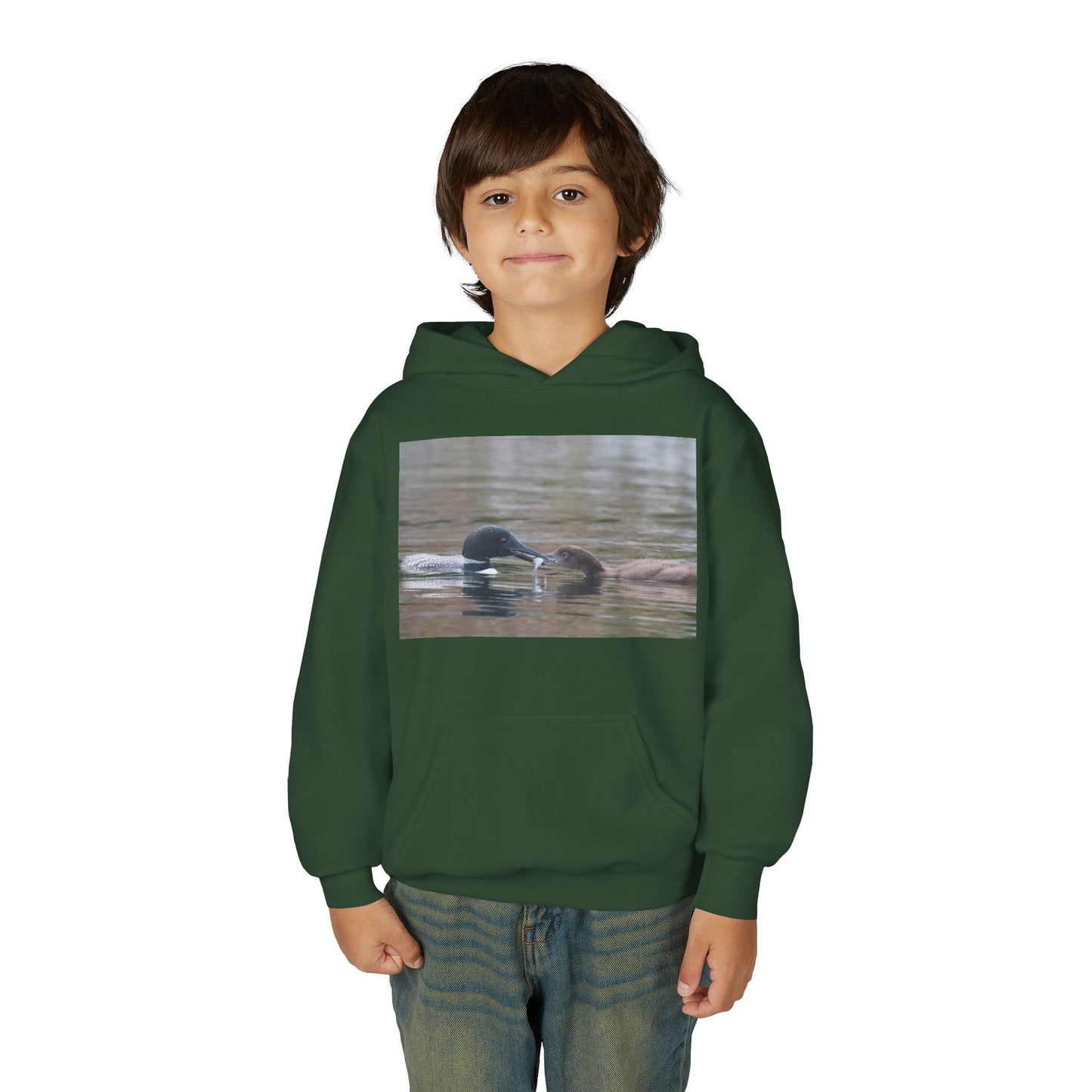 Youth Hoodie — Swimming Ducks Nature Photo Sweatshirt