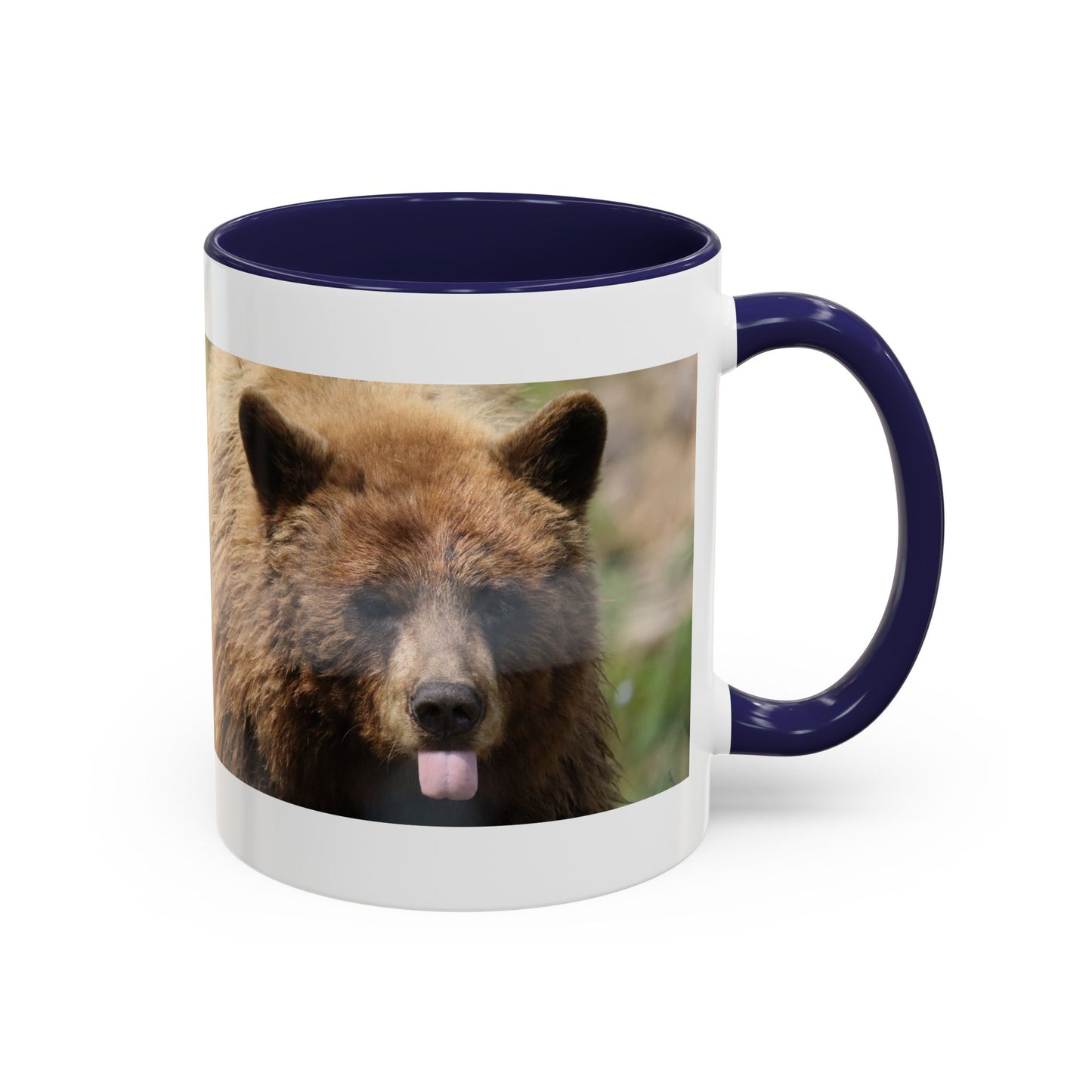 Funny Brown Bear Photo Accent Coffee Mug (11/15 oz)