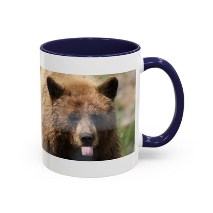 Funny Brown Bear Photo Accent Coffee Mug (11/15 oz)