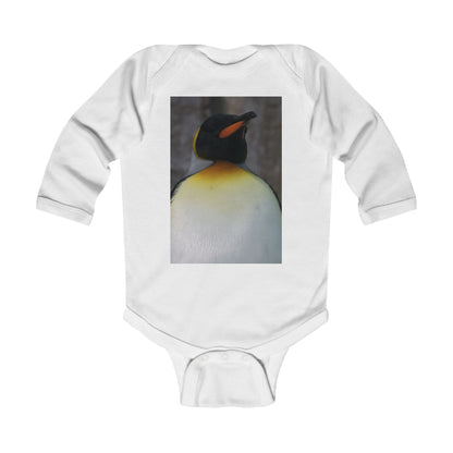 Penguin Photo Infant Bodysuit — Cute Emperor Penguin Baby Long Sleeve Onesie