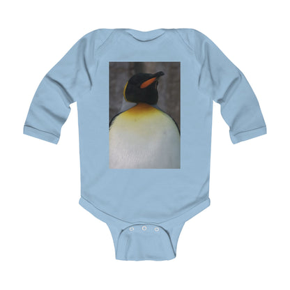Penguin Photo Infant Bodysuit — Cute Emperor Penguin Baby Long Sleeve Onesie