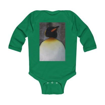 Penguin Photo Infant Bodysuit — Cute Emperor Penguin Baby Long Sleeve Onesie
