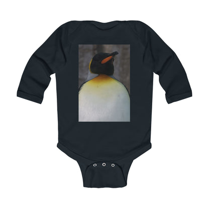 Penguin Photo Infant Bodysuit — Cute Emperor Penguin Baby Long Sleeve Onesie
