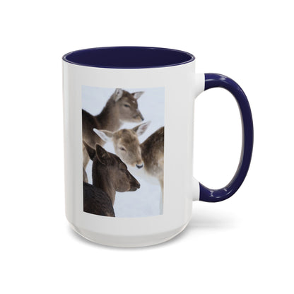 Deer Herd Accent Coffee Mug — Wildlife Photo Ceramic Mug (11/15oz)