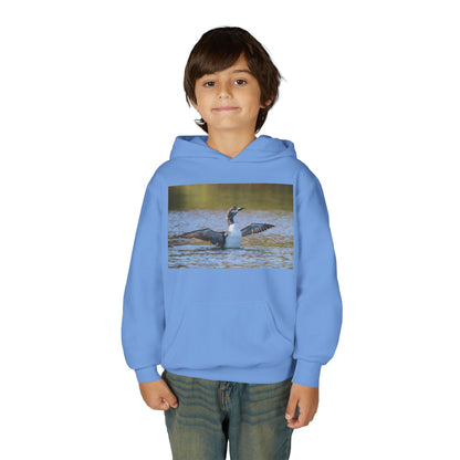 Youth Hoodie with Loon Photo – Nature Birdwatching Pullover