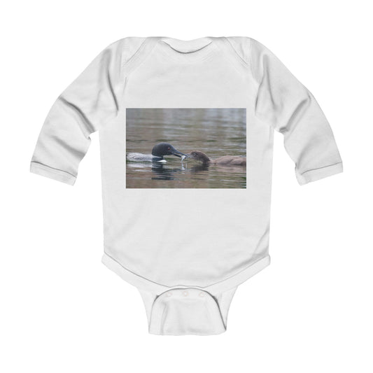 Baby Bodysuit — Playful Duckling Photo Infant Long Sleeve Onesie