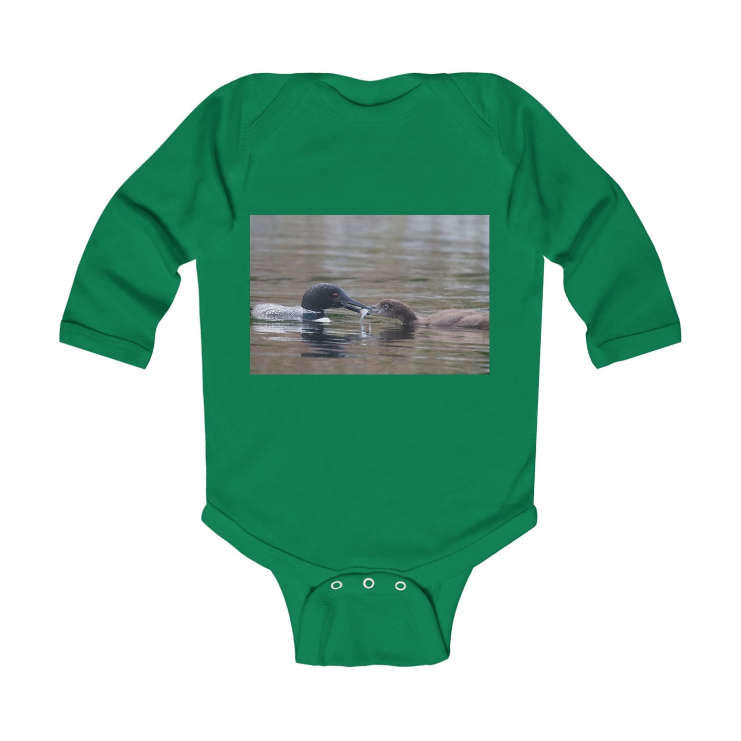 Baby Bodysuit — Playful Duckling Photo Infant Long Sleeve Onesie