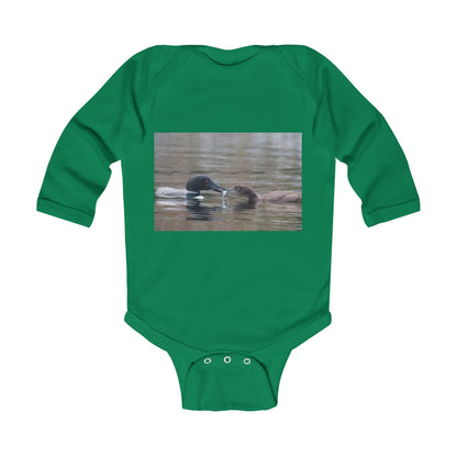 Baby Bodysuit — Playful Duckling Photo Infant Long Sleeve Onesie