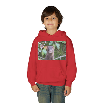 Otter Portrait Youth Hoodie — Cute Nature Animal Sweatshirt for Kids