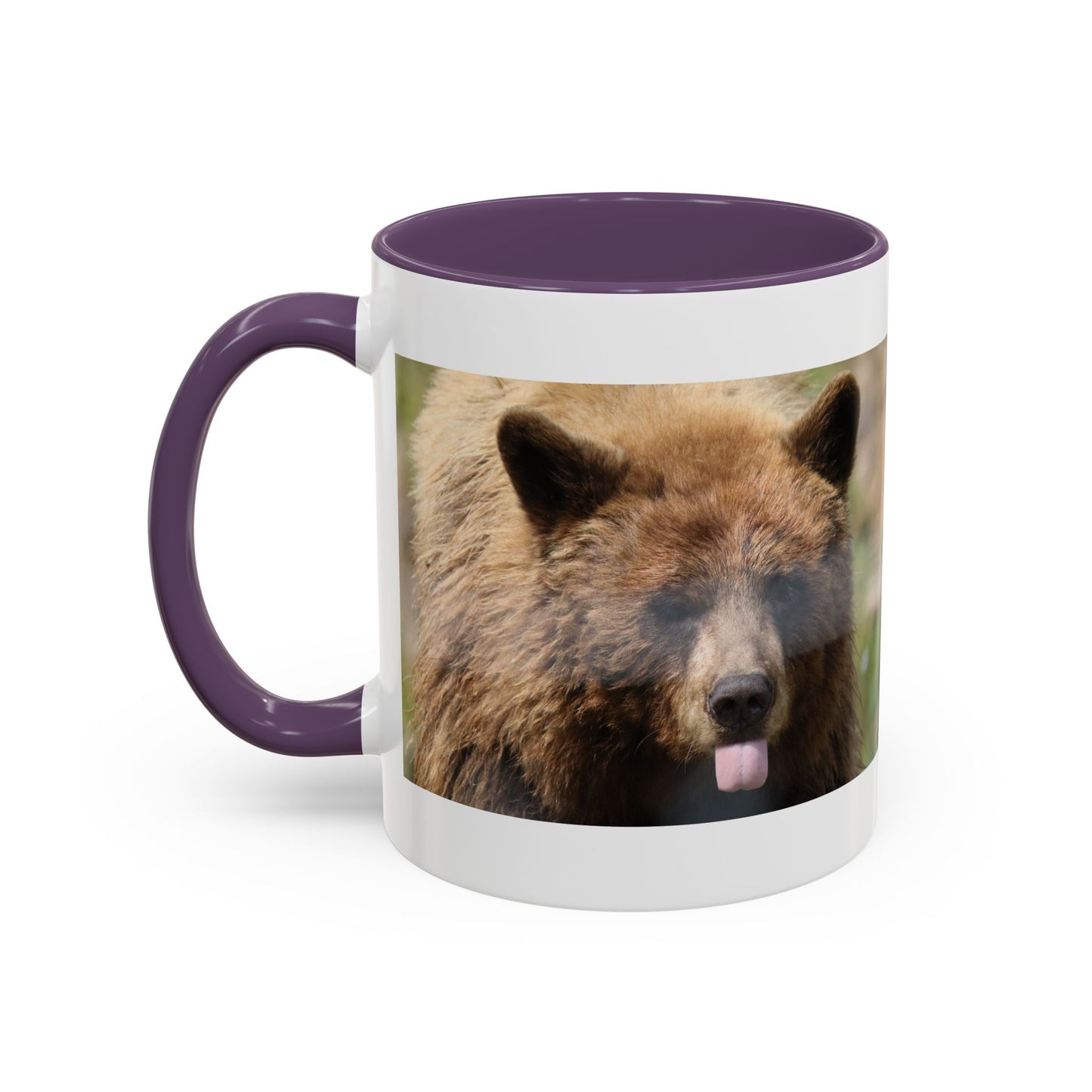 Funny Brown Bear Photo Accent Coffee Mug (11/15 oz)