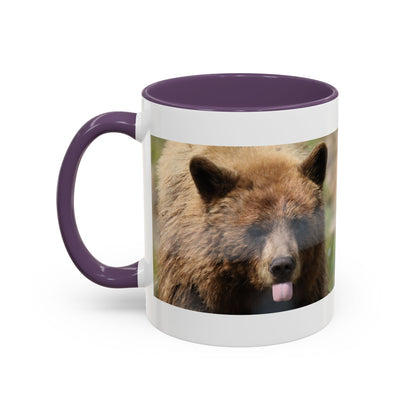 Funny Brown Bear Photo Accent Coffee Mug (11/15 oz)