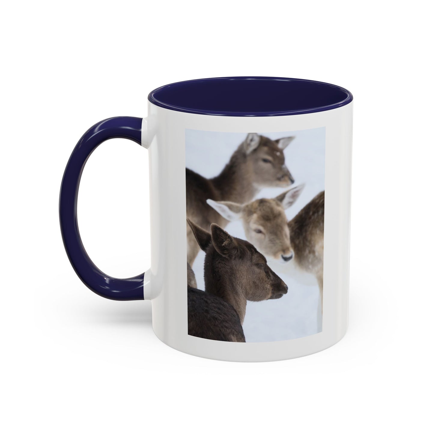 Deer Herd Accent Coffee Mug — Wildlife Photo Ceramic Mug (11/15oz)