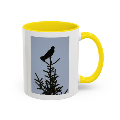 Songbird Silhouette Accent Coffee Mug — Black Interior 11/15oz
