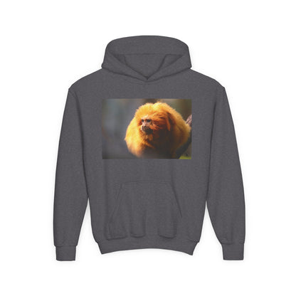 Golden Lion Tamarin Youth Hoodie — Cute Monkey Photo Sweatshirt for Kids