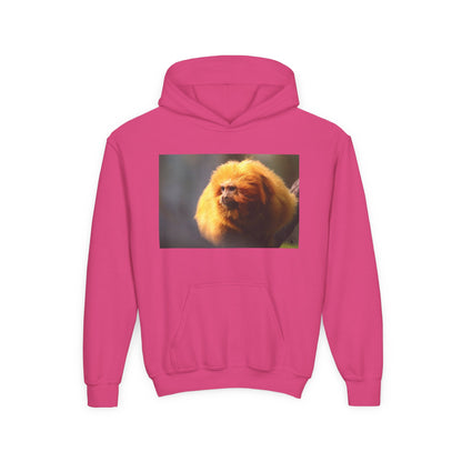 Golden Lion Tamarin Youth Hoodie — Cute Monkey Photo Sweatshirt for Kids