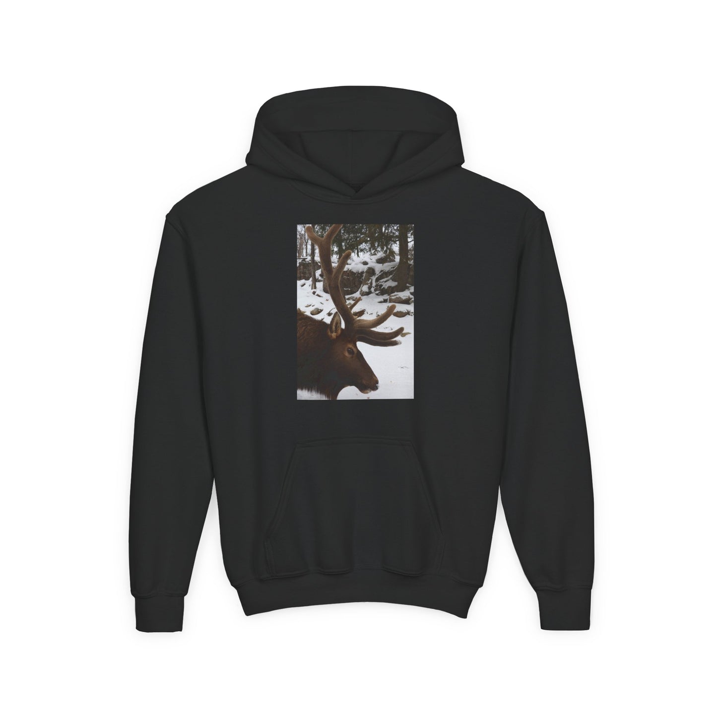 Moose Portrait Hoodie | Youth Hooded Sweatshirt
