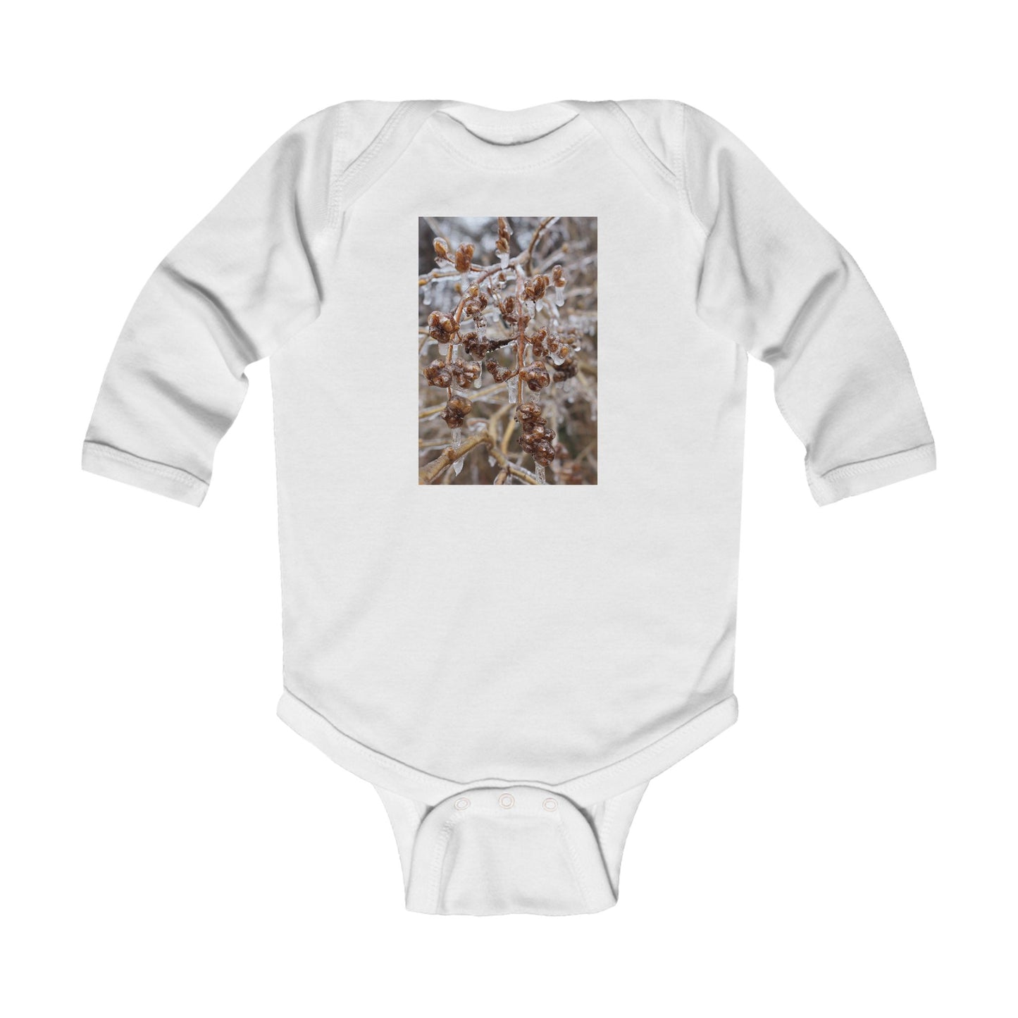 Infant Bodysuit with Frosted Winter Berries Photo Print