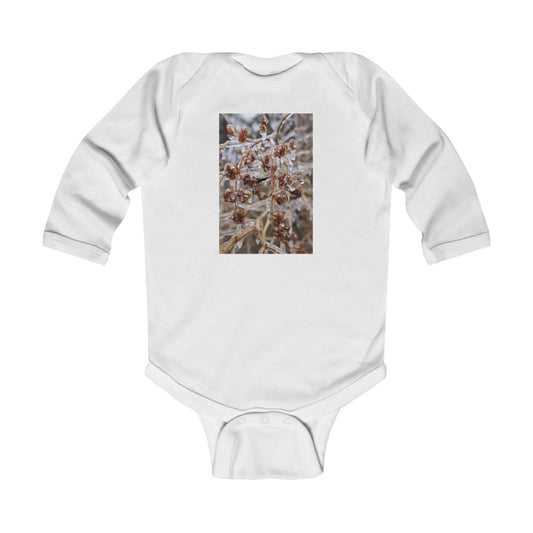 Infant Bodysuit with Frosted Winter Berries Photo Print