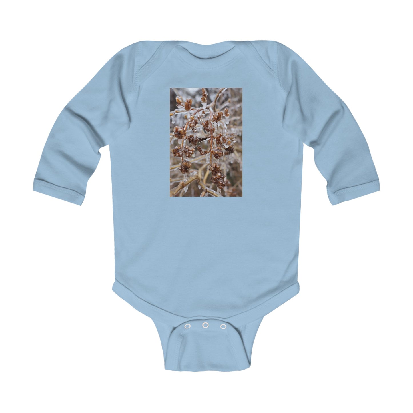 Infant Bodysuit with Frosted Winter Berries Photo Print