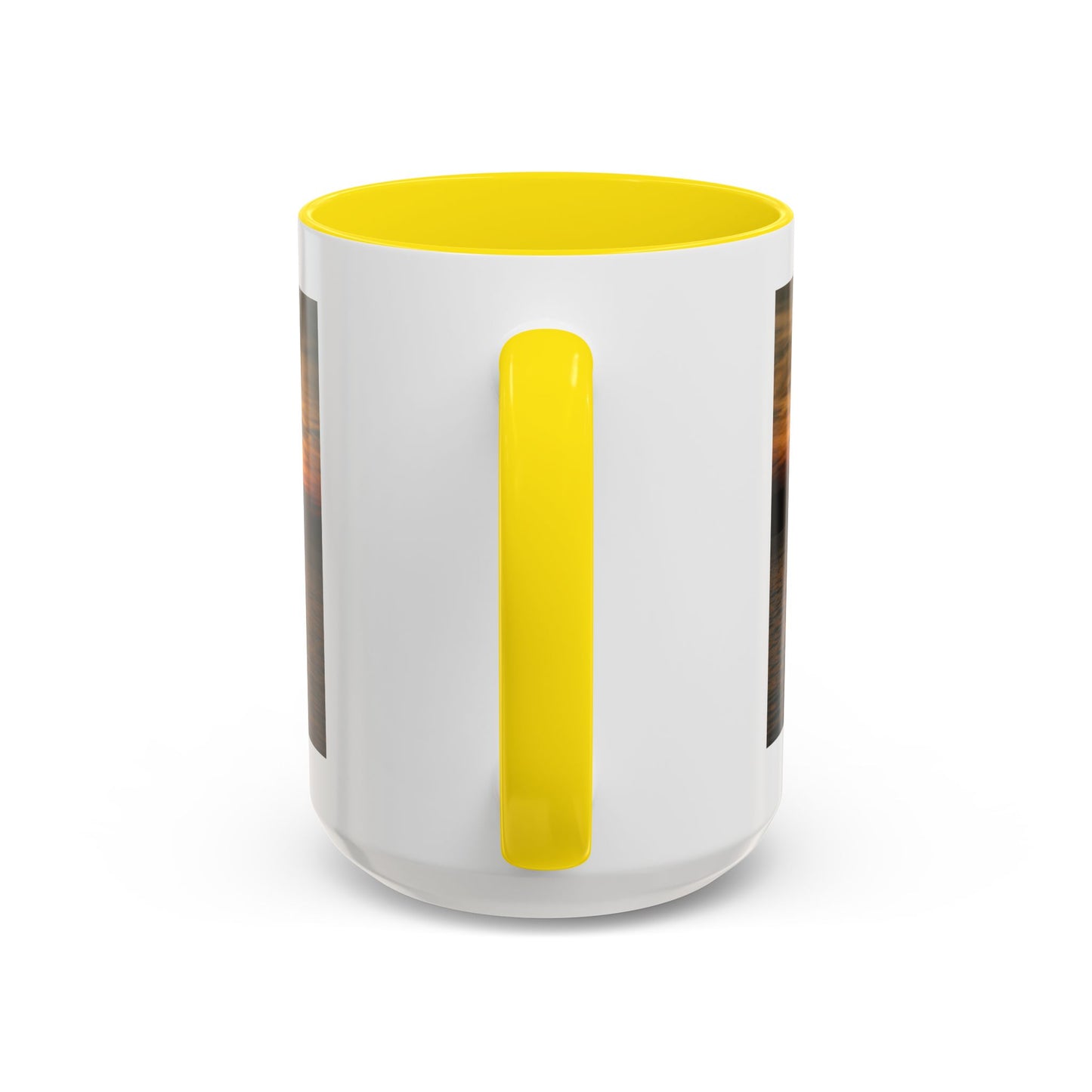 Sunset Lake Photo Accent Coffee Mug — Golden Sunset Reflection (11/15oz)