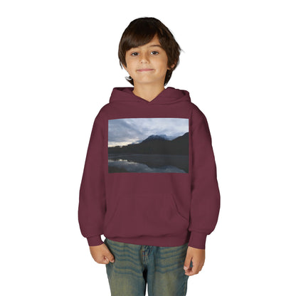Youth Hoodie with Serene Mountain Lake Photo - Cozy Outdoor Nature Pullover