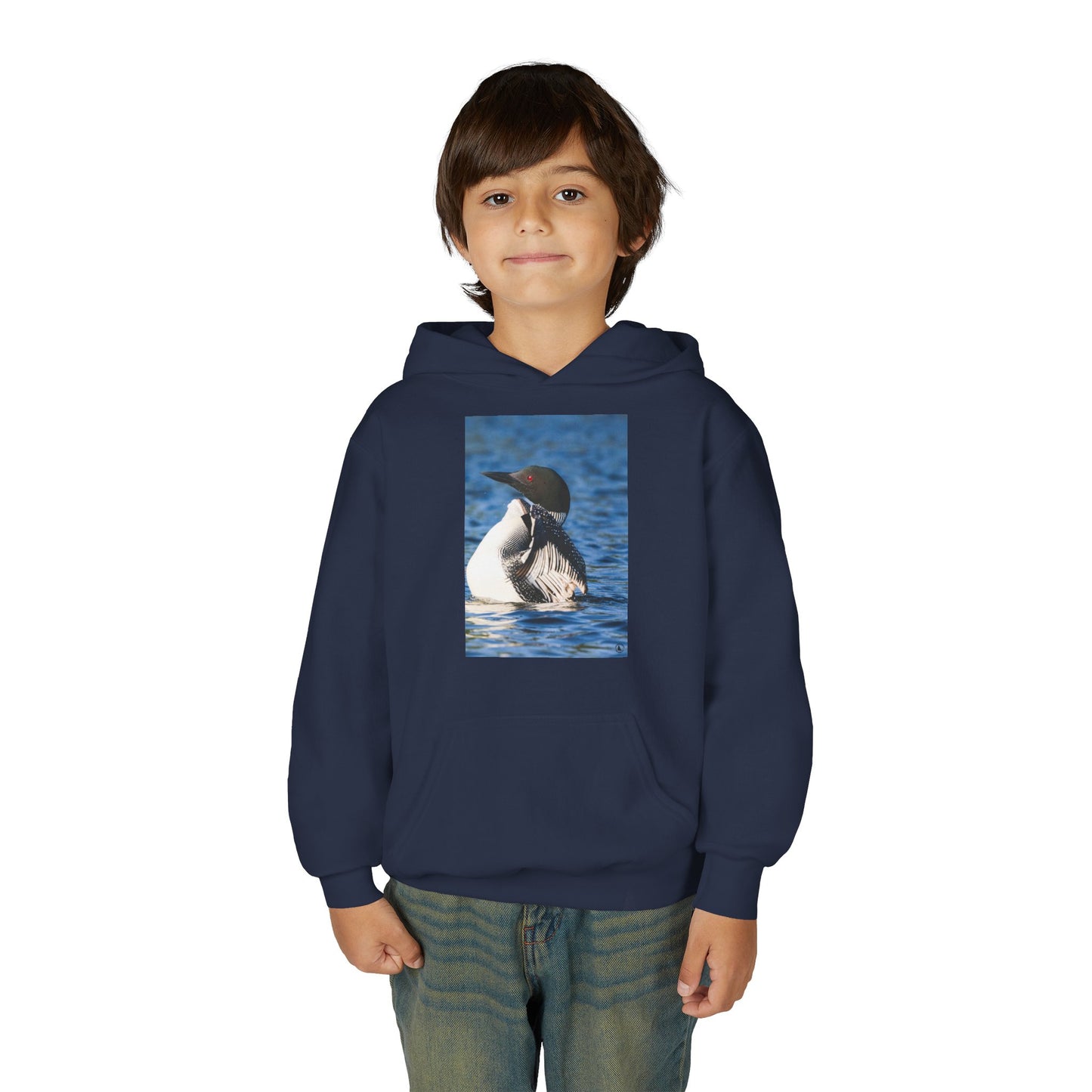Youth Hoodie with Common Loon Photo – Nature-Lover Kids Pullover