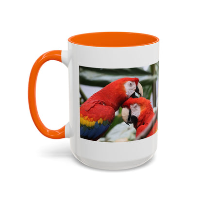 Scarlet Macaw Coffee Mug — Tropical Parrot Accent Mug (11/15oz)