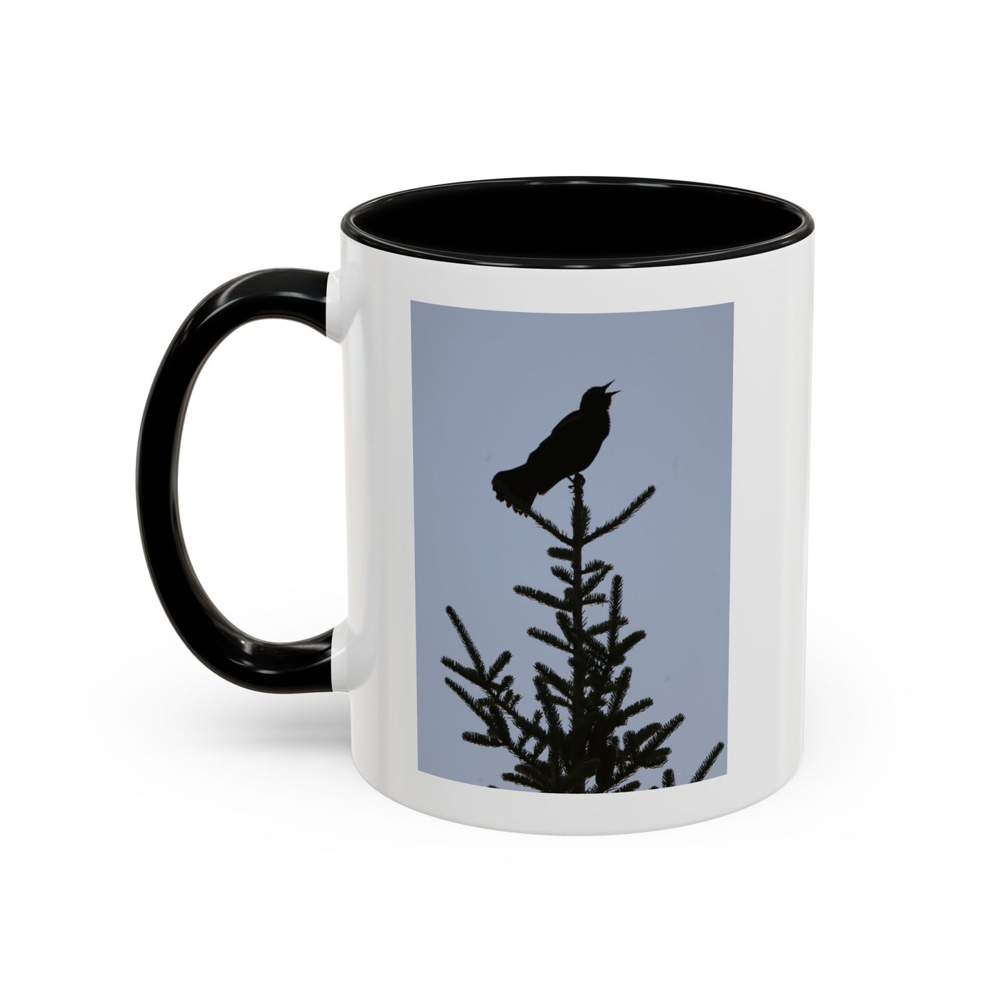 Songbird Silhouette Accent Coffee Mug — Black Interior 11/15oz