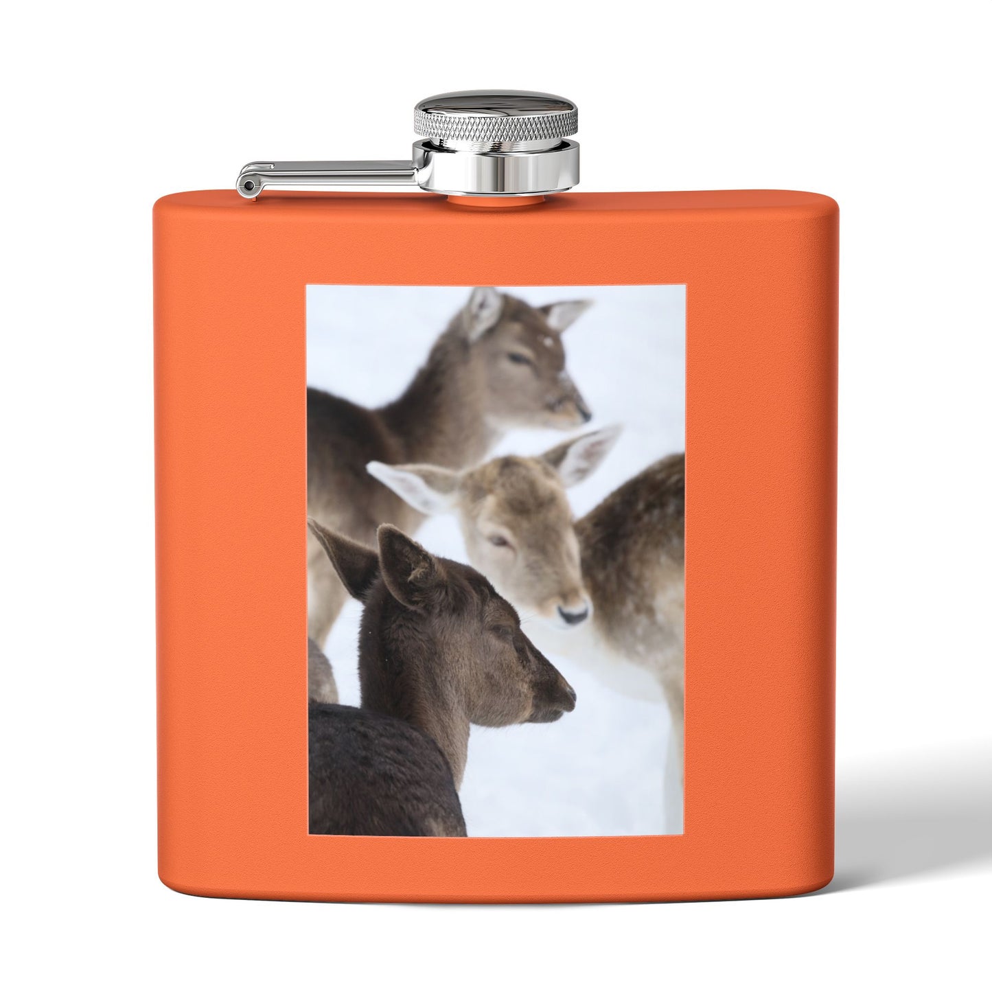 Deer Portrait 6oz Stainless Steel Flask