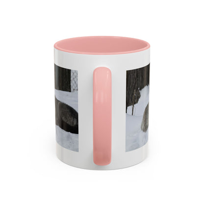 Wolf Pair Accent Coffee Mug – Winter Wildlife Photo Mug (11/15 oz)