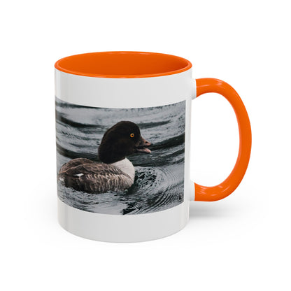 Goldeneye Duck Photo Accent Coffee Mug — Wildlife Nature Lover Gift (11/15 oz)