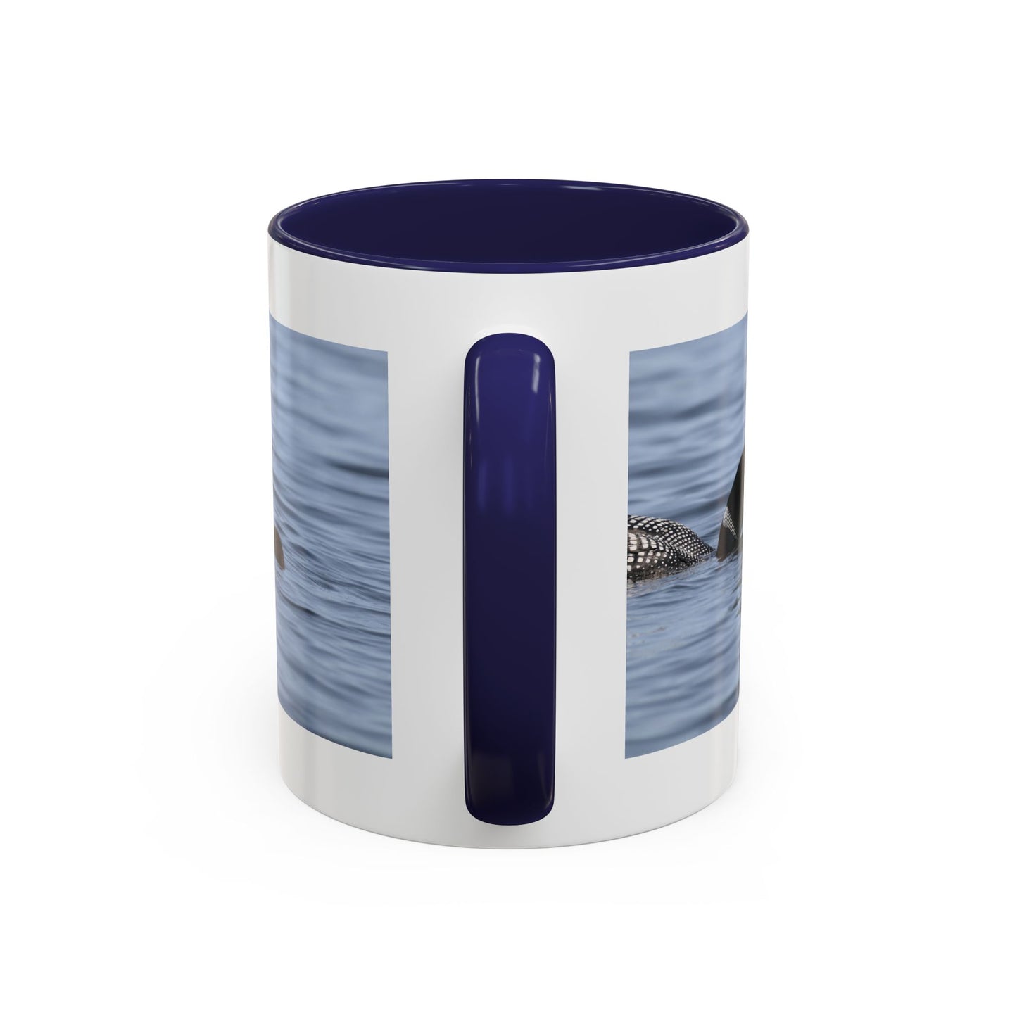 Loon Family Accent Coffee Mug — Scenic Lake Bird Photography (11/15oz)