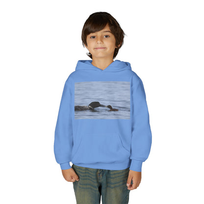 Youth Hoodie with Swimming Otters Photo – Cute River Otter Kids Sweatshirt