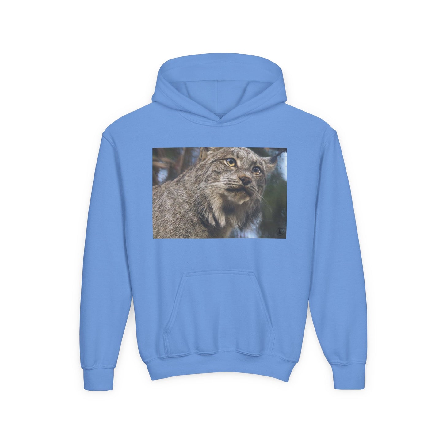 Youth Lynx Hoodie – Realistic Wildcat Photo Pullover for Kids