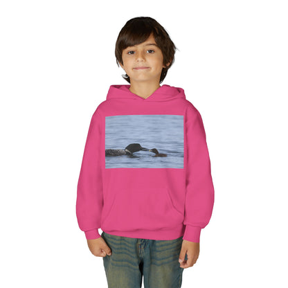 Youth Hoodie with Swimming Otters Photo – Cute River Otter Kids Sweatshirt