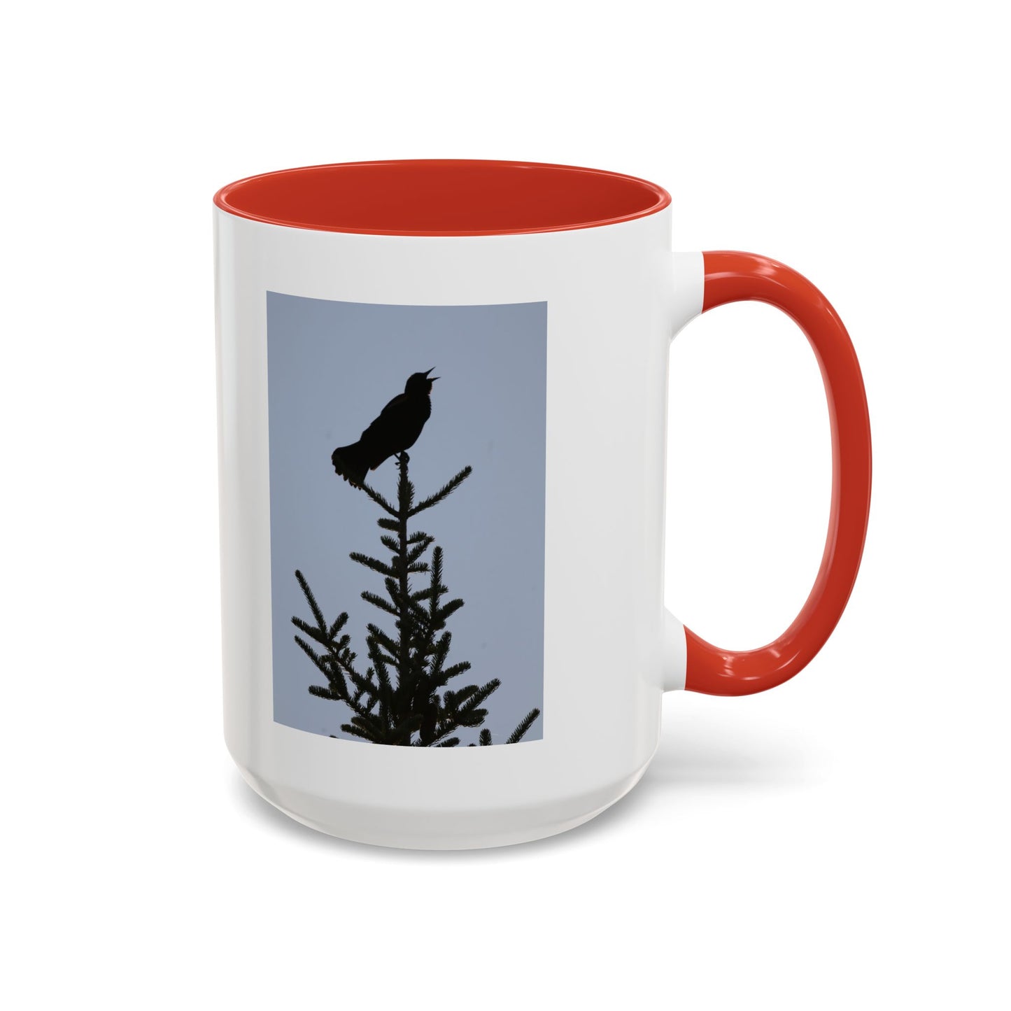 Songbird Silhouette Accent Coffee Mug — Black Interior 11/15oz