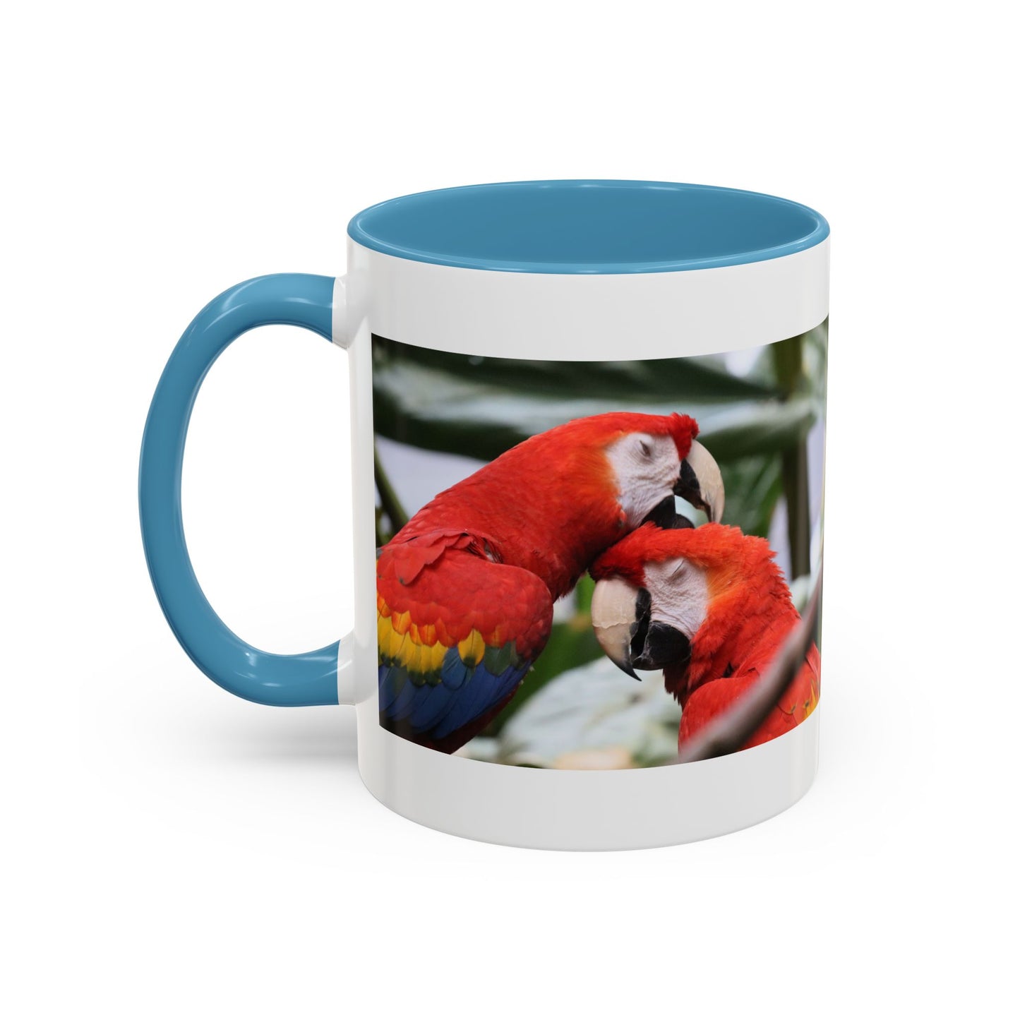 Scarlet Macaw Coffee Mug — Tropical Parrot Accent Mug (11/15oz)