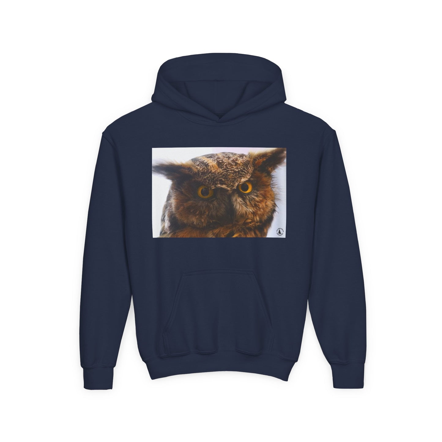 Youth Hoodie with Realistic Owl Art — Cute Kids Animal Pullover