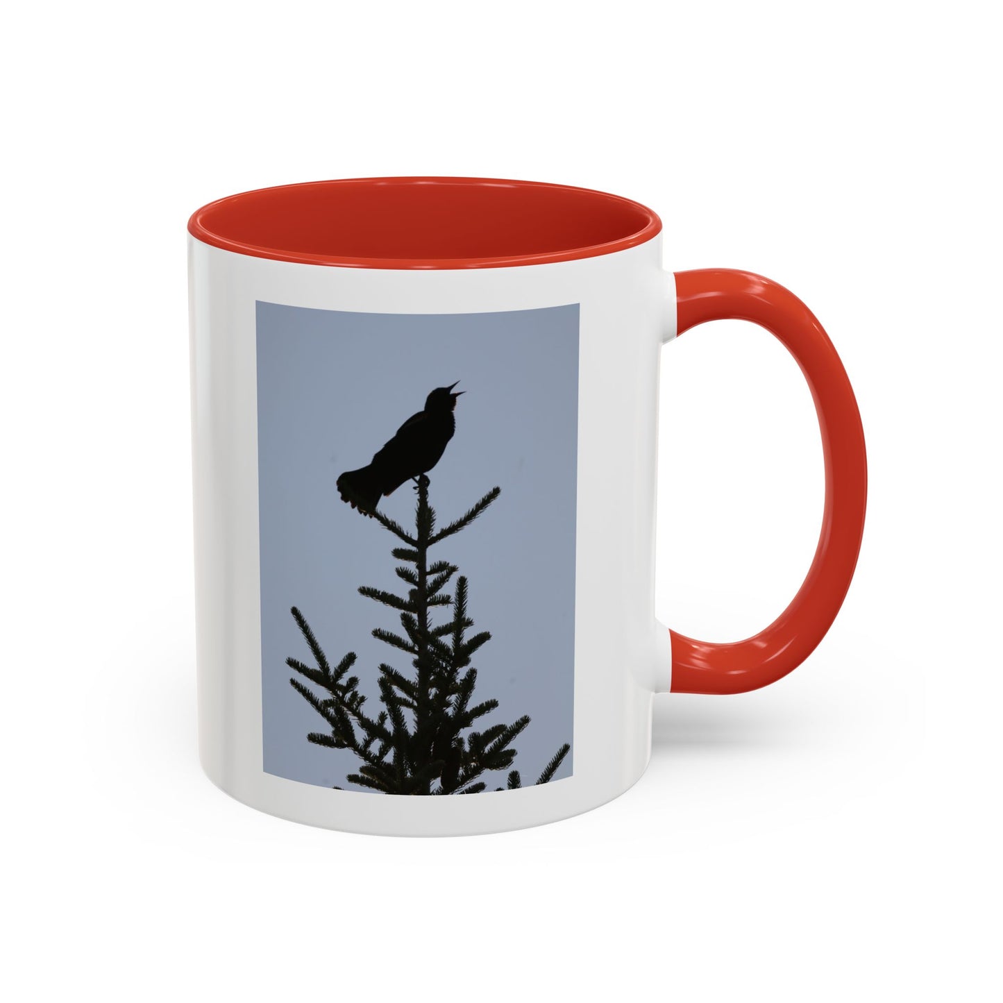 Songbird Silhouette Accent Coffee Mug — Black Interior 11/15oz