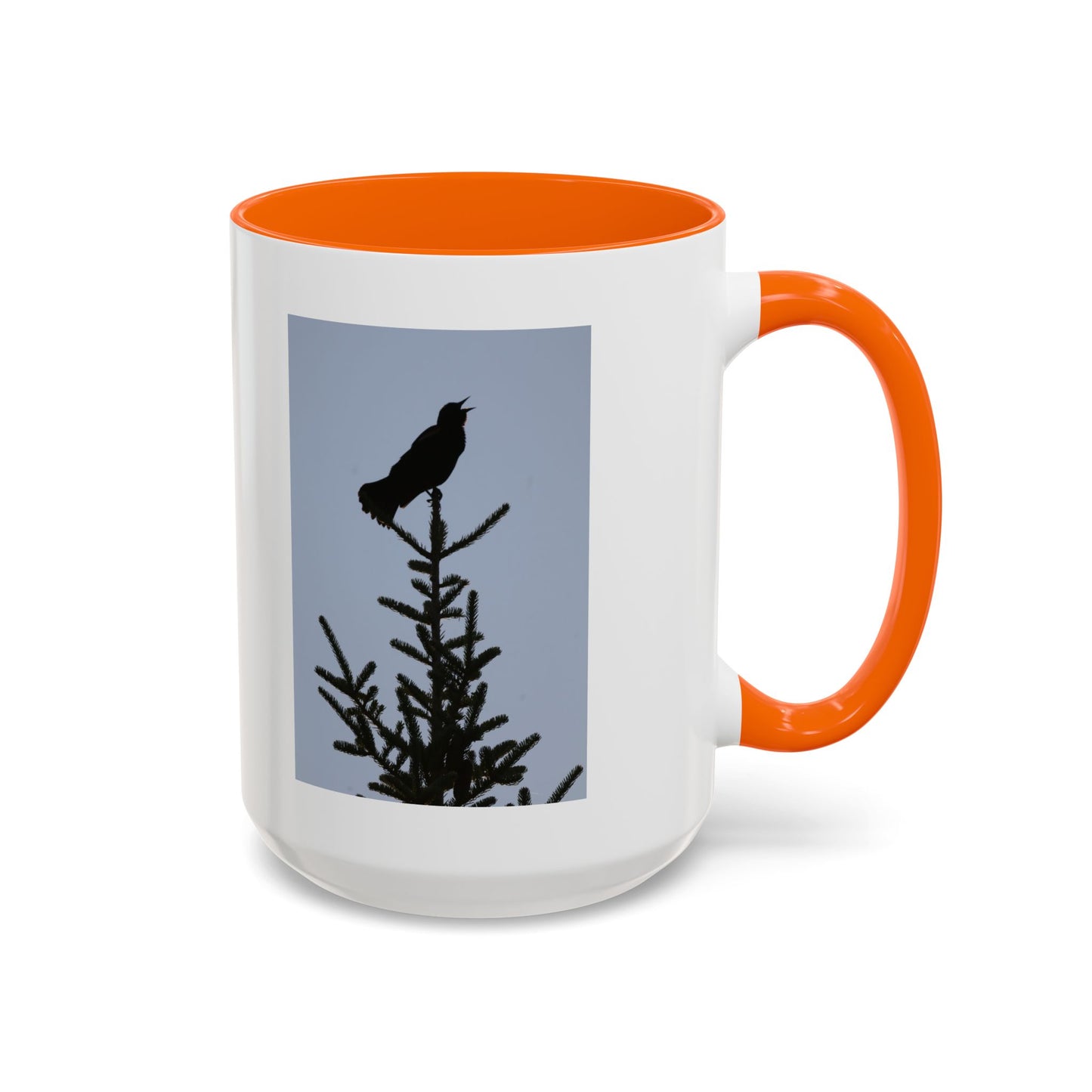 Songbird Silhouette Accent Coffee Mug — Black Interior 11/15oz