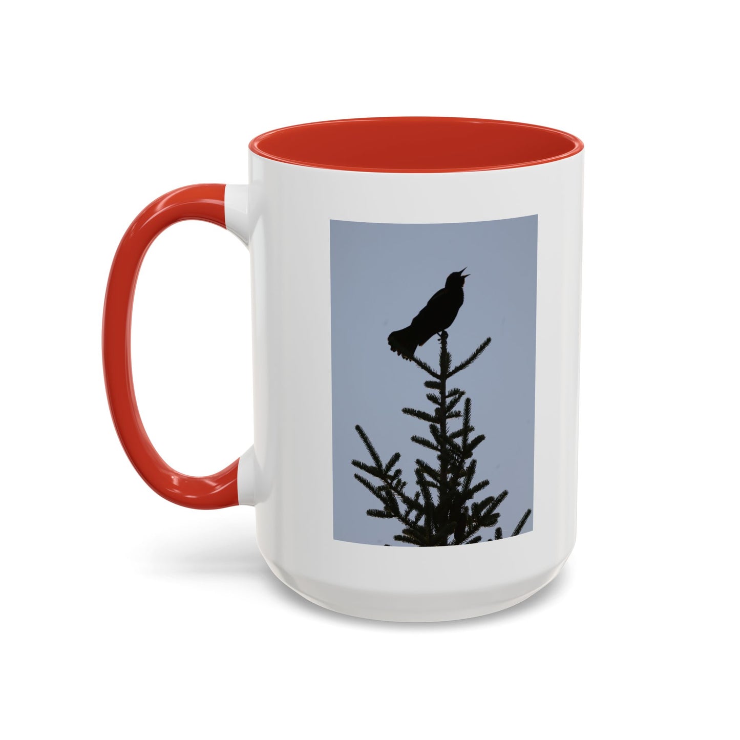 Songbird Silhouette Accent Coffee Mug — Black Interior 11/15oz
