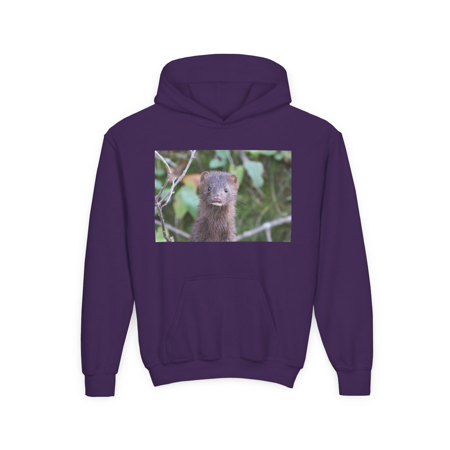 Otter Portrait Youth Hoodie — Cute Nature Animal Sweatshirt for Kids