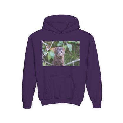 Otter Portrait Youth Hoodie — Cute Nature Animal Sweatshirt for Kids